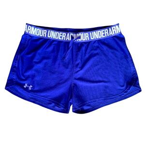 Purple Women’s Under Armour Loose Fitting Running Shorts Size Medium